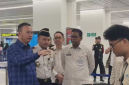 Dirjen Imigrasi Hendarsam Marantoko bersama Direktur TPI Suhendra, Kakanwil Ditjenim DK Jakarta Pamuji Raharja dan Kepala Kantor Imigrasi Soetta Galih Priya Perdana. (Foto - Ist)