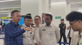 Dirjen Imigrasi Hendarsam Marantoko bersama Direktur TPI Suhendra, Kakanwil Ditjenim DK Jakarta Pamuji Raharja dan Kepala Kantor Imigrasi Soetta Galih Priya Perdana. (Foto - Ist)