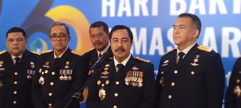 Menteri Imigrasi dan Pemasyarakatan Agus Andrianto, Wakil Menteri Imipas Silmy Karim, Direktur  Pemasyarakatan Drs.Mashudi, beserta Jajaran Pejabat Utama saat Konferensi Pers. (Foto - Thalib)